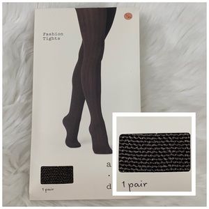 4/$20 A New Day Black Tan Metallic Fashion Tights